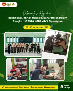 Peringati HUT TNI & Kodam IV/Diponegoro, Rumkitban Blora Gelar Bakti Sosial, Khitan Massal, dan Donor Darah